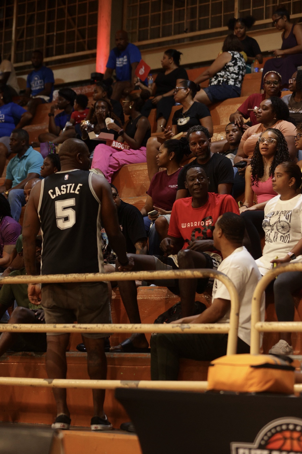 Basketball supporters gathered in the stands at an EIG Elite Basketball League game