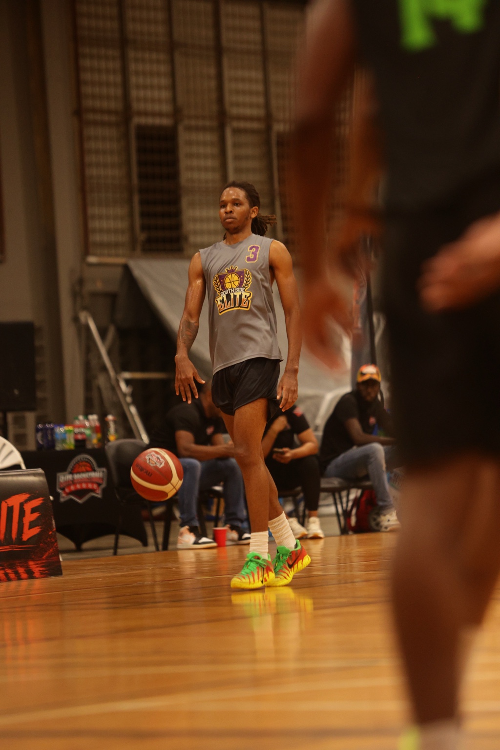 Southside Elite number 3 handling the ball during league action